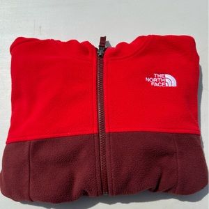 red/ burgundy boys youth Medium Northface Zip up jacket